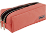 TROUSSE SCOLAIRE LIDERPAPEL LARGE RECTANGULAIRE 2 COMPARTIMENTS 185X55X70MM COLORIS CORAIL