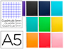 CAHIER SPIRALE LIDERPAPEL JOLLY COUVERTURE CONTRECOLLE A5 280P 75G/M2 5X5MM MICROPERFOR 6 TROUS COLORIS ASSORTIS