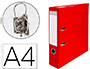 CLASSEUR LEVIER EXACOMPTA A4 POLYPROPYLNE 22/10E DOS 80MM COLORIS ROUGE