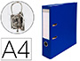 CLASSEUR LEVIER EXACOMPTA A4 POLYPROPYLNE 22/10E DOS 80MM COLORIS BLEU FONC