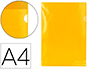 POCHETTE COIN Q-CONNECT POLYPROPYLNE GRAIN CONOMIQUE 12/100E COLORIS JAUNE TRANSPARENT BOTE 100 UNITS