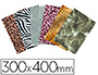 FEUILLE DCOPATCH SCOLAIRE 30X40CM THME PEAUX D'ANIMAUX POCHETTE 30 UNITS