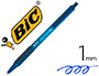 STYLO-BILLE BIC SOFT FEEL POINTE MOYENNE 1MM RTRACTABLE CLIP GRIP CORPS CAOUTCHOUC COULEUR BLEU