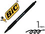 STYLO-BILLE BIC SOFT FEEL POINTE MOYENNE 1MM RTRACTABLE CLIP GRIP CORPS CAOUTCHOUC COULEUR NOIR