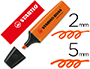SURLIGNEUR STABILO BOSS TRAC 2/5MM POINTE BISEAUTE ENCRE UNIVERSELLE BASE EAU RSISTANTE LUMIRE COLORIS ORANGE