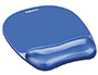 TAPIS SOURIS FELLOWES REPOSE-POIGNET GEL TRANSPARENT BLEU ADAPT SOURIS OPTIQUES