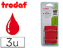 RECHARGE TAMPON TRODAT 4912/4812T/4952/4992/XPRINT ROUGE BLISTER 3 UNITS