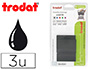 RECHARGE TAMPON TRODAT 4810/4910/4910TA/4836 NOIR BLISTER 3 UNITS