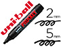 MARQUEUR UNIBALL UNI PROCKEY PERMANENT POINTE BISEAUTE TRAC 2/5MM ENCRE SANS ALCOOL CORPS PLASTIQUE COLORIS NOIR