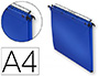 DOSSIER SUSPENDU L'OBLIQUE POLYPRO ULTIMATE 5/10E TIROIR ENTRAXE 330MM H250MM FOND 15 COLORIS BLEU PACK 10 UNITS
