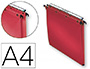 DOSSIER SUSPENDU L'OBLIQUE POLYPRO ULTIMATE 5/10E TIROIR ENTRAXE 330MM H250MM FOND 15 ROUGE CERISE PACK 10 UNITS