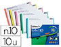 TIQUETTE L'OBLIQUE EN BRISTOL POUR DOSSIERS AZ TIROIRS TIQUETTES N10 COLORIS ASSORTIS PACK 10 PLANCHES