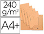 CHEMISE KRAFT OXFORD HV KRAFT 240G 235X320MM ARMOIRE ET CAISSE 2 RABATS INTRIEURS INDEXATION ORANGE PASTEL PACK 25 UN