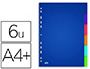INTERCALAIRE OXFORD POLYPROPYLNE COLOR LIFE 6 POSITIONS A4+ 212X310MM RUTILISABLE PERFORATION INDCHIRABLE TRANSLUCIDE