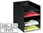 MODULE CLASSEMENT PAPERFLOW 5 CASES POLYSTYRNE HAUTEUR CASE 56MM 318X258X325MM COLORIS NOIR