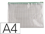 POCHETTE Q-CONNECT PORTE-DOCUMENTS PVC A4 OUVERTURE SUPRIEURE AVEC FERMETURE CLAIR COLORIS VERT
