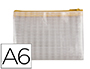 POCHETTE Q-CONNECT PORTE-DOCUMENTS PVC A6 OUVERTURE SUPRIEURE AVEC FERMETURE CLAIR COLORIS JAUNE