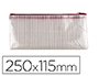 POCHETTE Q-CONNECT PORTE-DOCUMENTS PVC TAILLE CHQUE OUVERTURE SUPRIEURE AVEC FERMETURE CLAIR COLORIS ROUGE