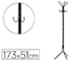 PORTE-MANTEAUX Q-CONNECT MTALLIQUE 8 PATRES HAUTEUR 173CM COLORIS NOIR