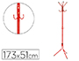 PORTE-MANTEAUX Q-CONNECT MTALLIQUE 8 PATRES HAUTEUR 173CM COLORIS ROUGE