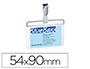 PORTE-BADGE DURABLE AVEC CLIP PLASTIQUE PVC RIGIDE PARFAIT MAINTIEN INSERTION LIVRE SANS BRISTOL 54X90MM BOITE 25 UNITES