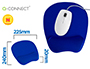TAPIS SOURIS Q-CONNECT REPOSE-POIGNET ERGONOMIQUE    MOUSSE GRAND CONFORT FACILEMENT NETTOYABLE COLORIS BLEU
