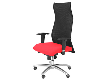 CHAISE DIRECTION Q-CONNECT TOILE BASE METAL MAXIMUM      SUPPORTE 100KG DIM.           1210X30X630MM COLORIS ROUGE