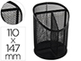 POT A CRAYONS Q-CONNECT MAILLE METALLIQUE 3           COMPARTIMENTS HAUTEUR 147 MM  DIAMETRE 110MM COLORIS NOIR