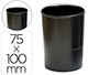 POT A CRAYONS Q-CONNECT PLASTIQUE HAUTEUR 100MM DIAMTRE 75MM COLORIS NOIR OPAQUE