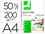 PAPIER PHOTO Q-CONNECT JET D'ENCRE RECTO-VERSO FINI MAT  A4 200G/M2 COMPATIBLE TOUTE   IMPRIMANTE - PAQUET DE 50