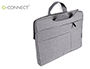 SACOCHE ORDINATEUR Q-CONNECT POIGNEES AMOVIBLES FERMETURE  ECLAIR COMPARTIMENTS EXTERIEURS 39X28X2CM GRIS CLAIR