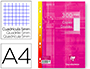 COPIE DOUBLE CLAIREFONTAINE A4 21X29,7CM PAPIER VELIN VELOUTE 300 PAGES 90G 5X5MM PERFOREES SOUS FILM COLORIS BLANC