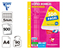 COPIE DOUBLE CLAIREFONTAINE A4 21X29,7CM PAPIER VELIN VELOUTE BLANC 500 PAGES 90G 5X5MM PERFOREES SOUS ETUI CARTONNE