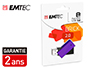 CLE USB EMTEC 2.0 C350 BRICK PIVOTANTE 8GB VITESSE LECTURE 15MBS ECRITURE MB/S COLORIS   VIOLET