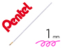 RECHARGE POUR STYLO-BILLE RETRACTABLE PENTEL BX470 IZEE POINTE LARGE 1MM ENCRE ROSE   SACHET 2 UNITES