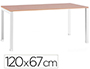BUREAU MT INTERNATIONAL PLATEAU HETRE MELAMINE 25MM   PIETEMENT ARCHE COLORIS BLANC 120X67CM