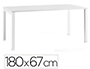 BUREAU MT INTERNATIONAL PLATEAU BLANC MELAMINE 25MM   PIETEMENT ARCHE COLORIS BLANC 180X67CM