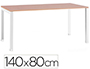 BUREAU MT INTERNATIONAL PLATEAU HETRE MELAMINE 25MM   PIETEMENT ARCHE COLORIS BLANC 140X80CM