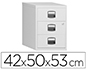 CAISSON MOBILE MT INTERNATIONAL METAL 3 TIROIRS COULISSANTS SERRURE ROULETTES 42X50X53CM COLORIS BLANC