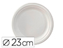 ASSIETTE PLATE IVOIRE COLDIS FIBRES VEGETALES              BIODEGRADABLE DIAMETRE 23CM   SACHET 50 UNITES