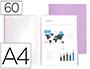 PROTEGE-DOCUMENTS LIDERPAPEL POLYPROPYLENE COUVERTURE      FLEXIBLE 60 POCHETTES FIXES   A4 220X297MM LAVANDE OPAQUE