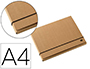 POCHETTE MULTO KRAFT CARTON 3 RABATS A4 FERMETURE ELASTIQUE
