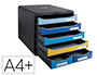 MODULE CLASSEMENT EXACOMPTA BIG BOX MAXI BEE BLUE POLYSTYRENE MONOBLOC 6 TIROIRS A4+ SUPERPOSABLE ULTRA RIGIDE