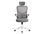 FAUTEUIL ERGONOMIQUE Q-CONNECT PALERMO MAILLE BASE NYLON HAUTEUR MAX 1300MM LARGEUR 630MM PROF 680MM GRIS ET BLANC