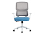 FAUTEUIL ERGONOMIQUE Q-CONNECT LUCCA MAILLE BASE METAL CHROME HAUTEUR MAX 1090MM LARGEUR 700MM PROF 650MM GRIS/BLA/BLEU