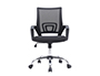 FAUTEUIL OPERATEUR Q-CONNECT SIENA MAILLE BASE METAL CHROME HAUTEUR MAX 1000MM LARGEUR 560MM PROF 570MM COLORIS NOIR