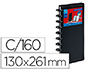 PORTE-CARTES DE VISITE VIQUEL PP 6/10E 130X265MM 20 POCHETTES CAPACIT 160 CARTES 8 INTERCALAIRES ALPHABTIQUES NOIR