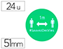 BADGES ADHESIFS AVERY DISTANCE 51MM VERT LOT DE 24