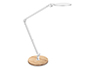 LAMPE BUREAU LED CEP GIANT 3 ARTICULATIONS 2 BRAS 40CMS    SOCLE BOIS COLORIS BOIS