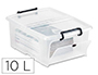 BOITE MULTIRANGEMENT CEP CURVES PP COUVERCLE CLIPSE EMBOITABLE ET SUPERPOSABLE CONTENANCE 10L NOIR CORPS TRANSPARENT